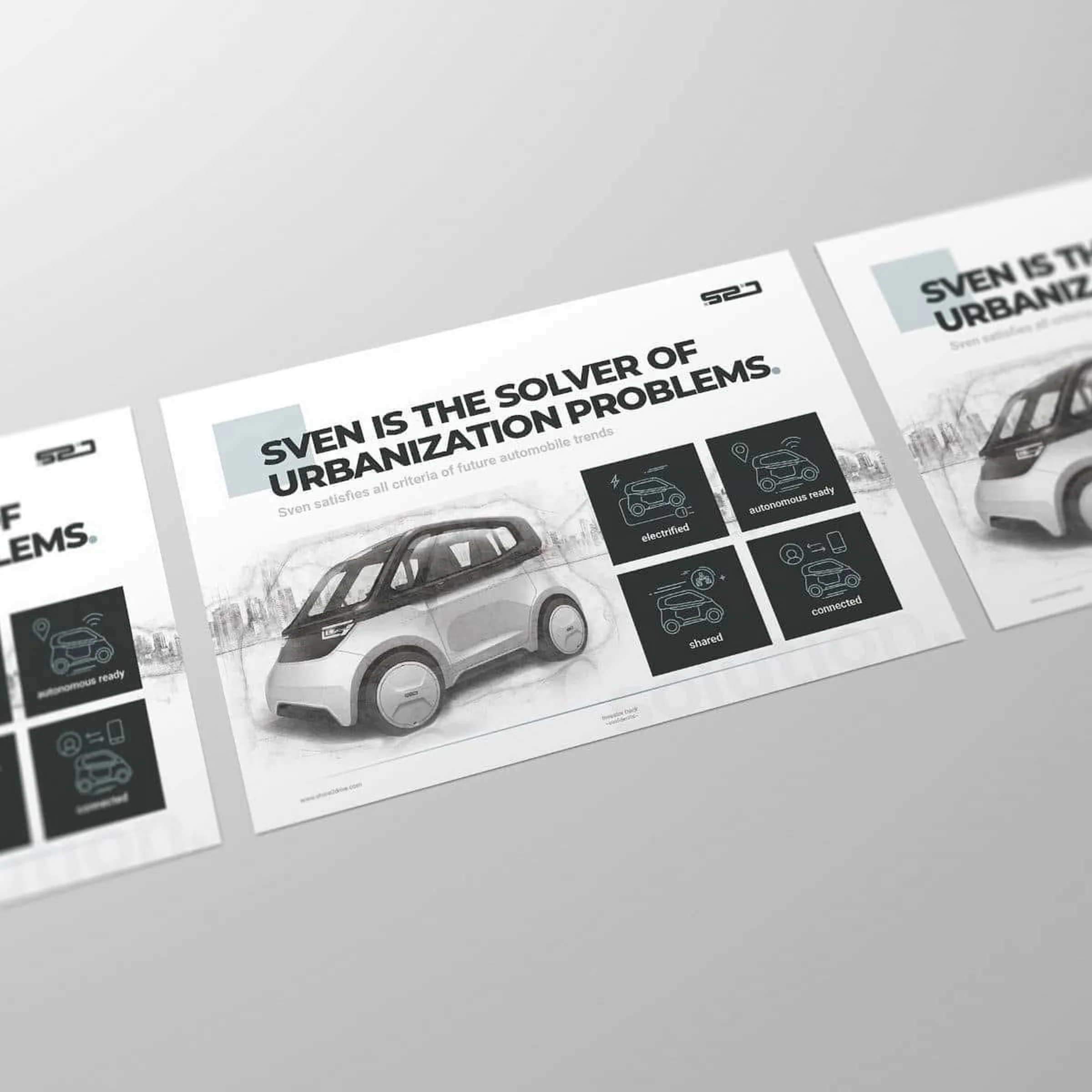Share2Drive Pitch-Deck — Solution-Section mit SVEN-Render