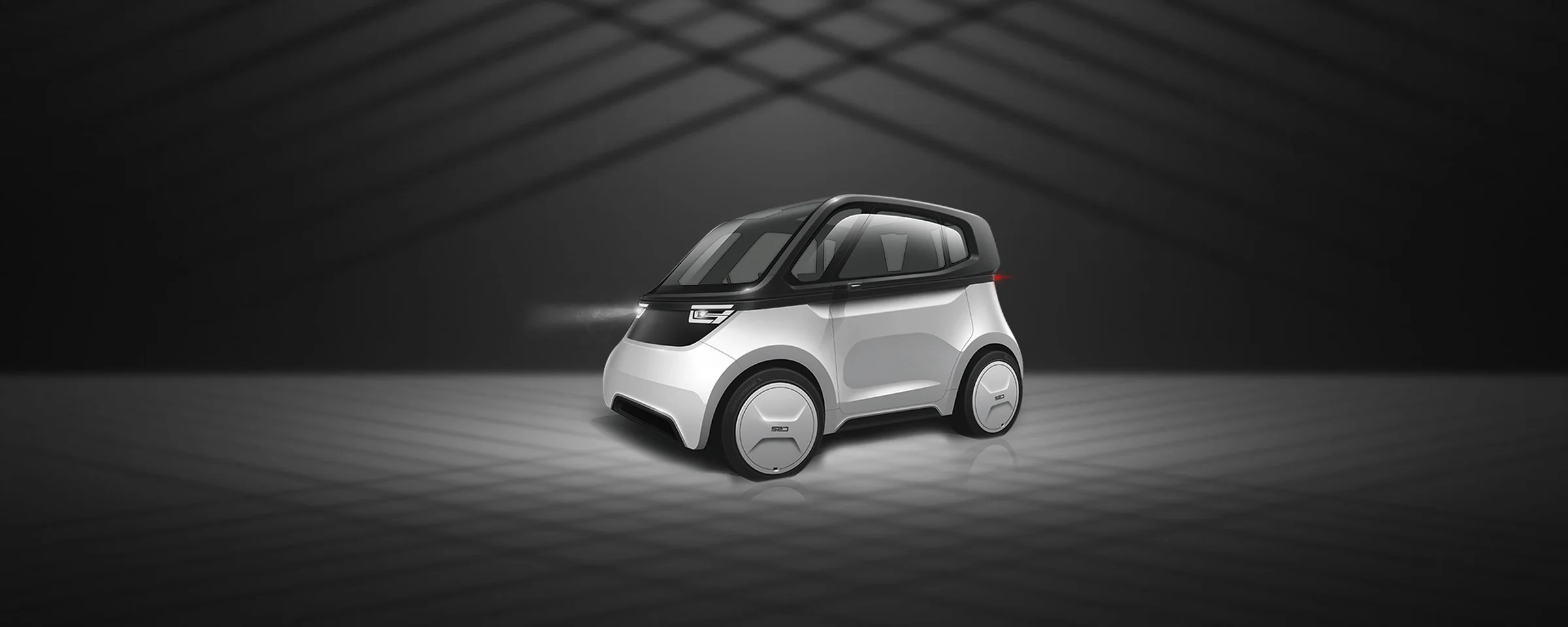 SVEN Carsharing-Auto im Showroom-Render